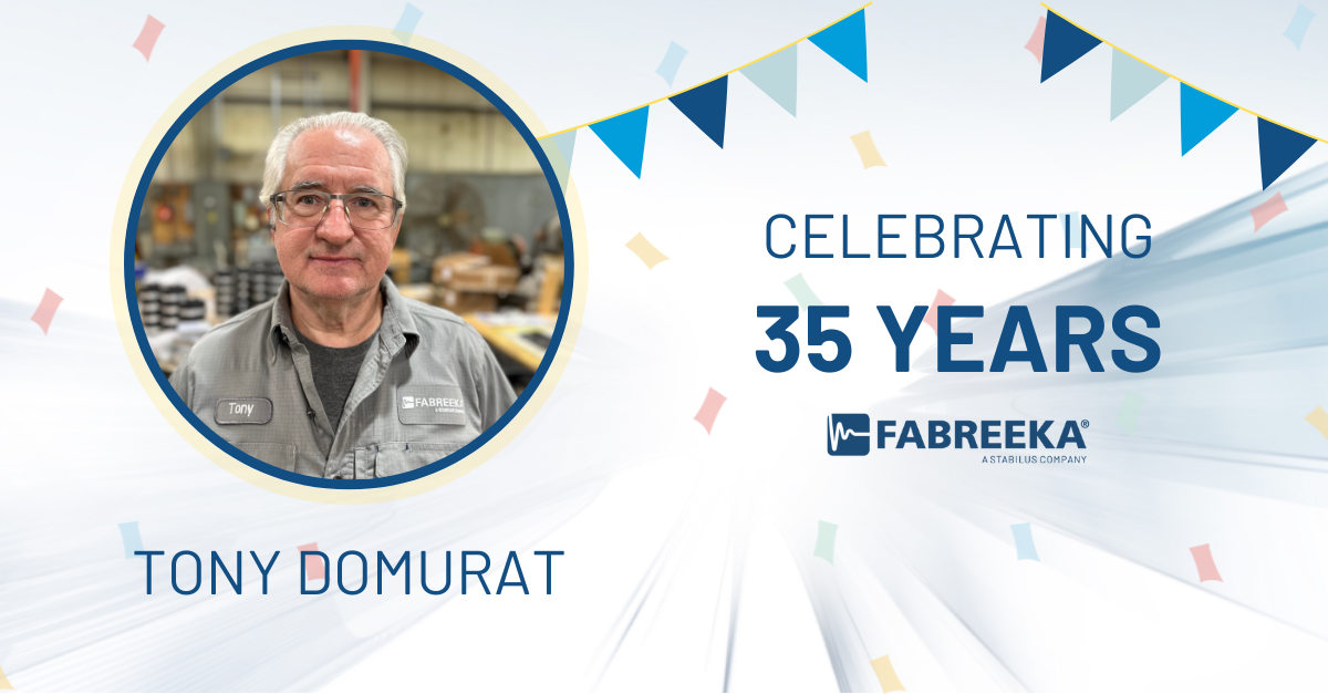 Tony D 35 Years at Fabreeka International
