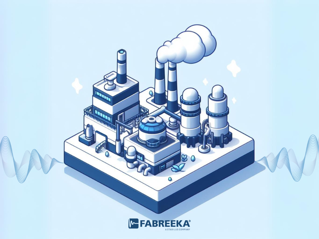 3D cartoon model of a small oil and gas plant